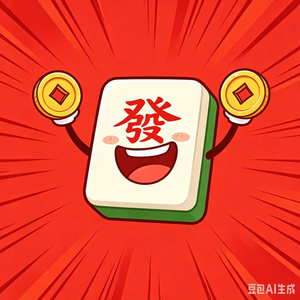 vintage text mahjong set